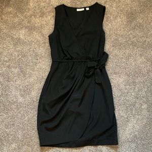Black tulip hem dress with cinched waist